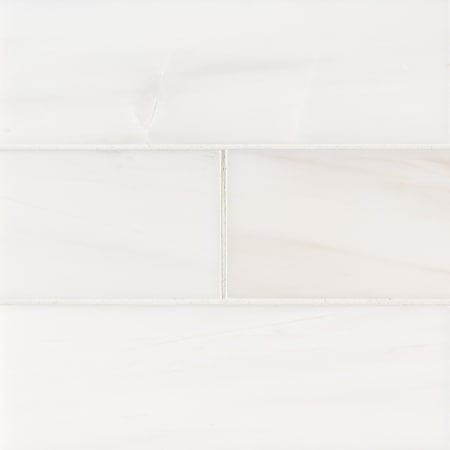Msi Bianco Dolomite Subway 3 In. X 6 In. Polished Marble Floor And Wall Tile, 40PK ZOR-NS-0046